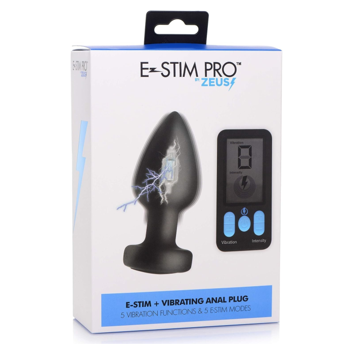 E-STIM PRO ZEUS- VIBRATING ANAL PLUG